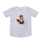 Southern Saturday Remember Nguyen White Knit Shirt with Garnet/Black Applique Cocky USC