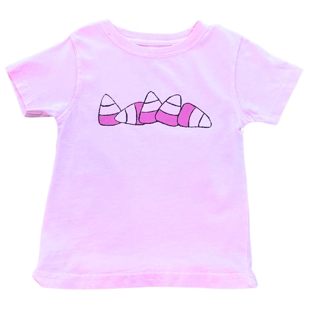 Mustard and Ketchup Short-Sleeve Light Pink Candy Corn T-Shirt