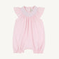 Beaufort Bonnet Sandy Smocked Romper--Palm Beach Pink/Beale Street Blue