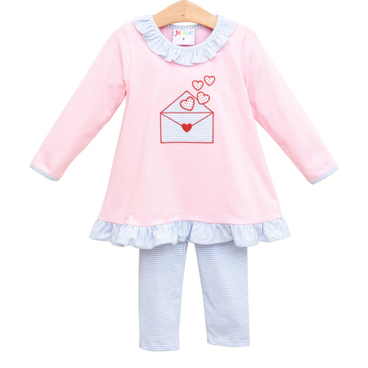Smock Candy Jellybean Love Letters Ruffle Pants Set