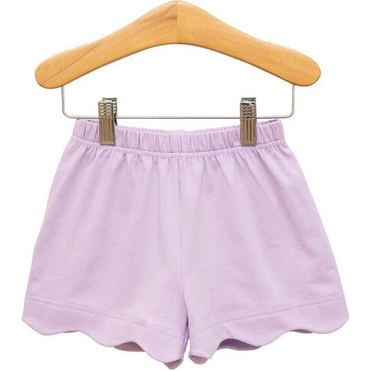 Trotter Street Scalloped Shorts--Lavender