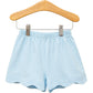 Trotter Street Scalloped Shorts--Light Blue