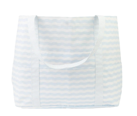 Apple of My Isla Blue Summer Tote Bag