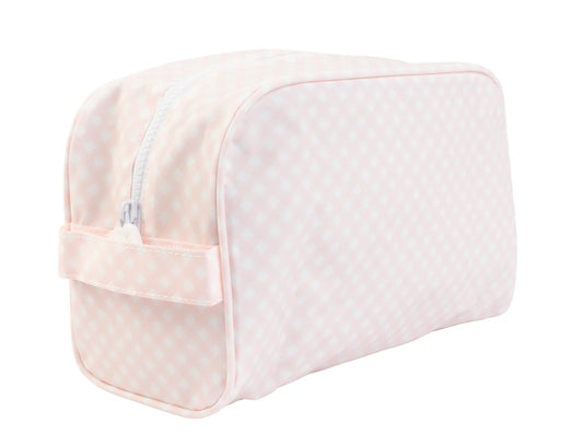 Apple of My Isla Pink Gingham Dopp Kit