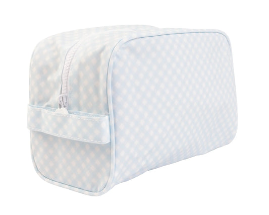 Apple of My Isla Blue Gingham Dopp Kit