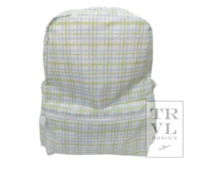TRVL DESIGN BACKPACKER-BACKPACK CLASSIC PLAID GREEN