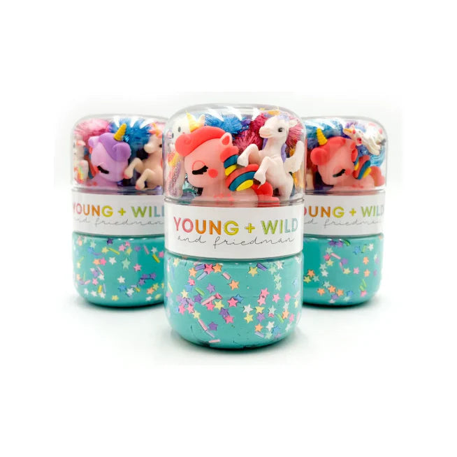 Young, Wild and Friedman Grab and GO Dough Jar--Unicorn
