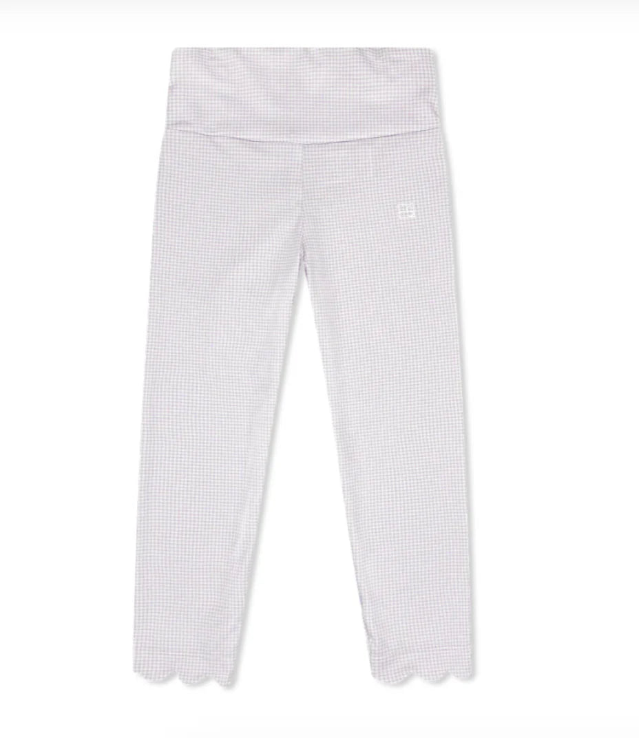 Set Fashions Sadie Scallop Legging Petal Purple Minigingham