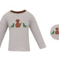 Claire and Charlie Brown Knit Hunting Lab Striped Boy's T-Shirt