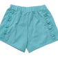 Itsy Bitsy Knit Ruffle Shorts-Aqua