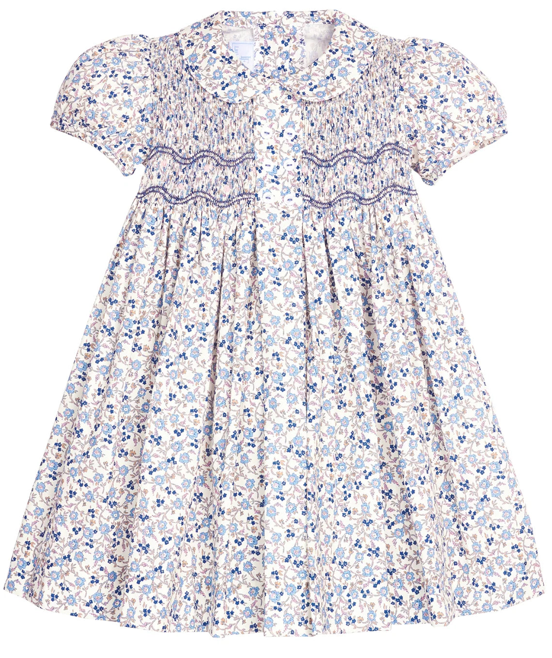 Little English Smocked Bridget Dress--Wisteria Floral