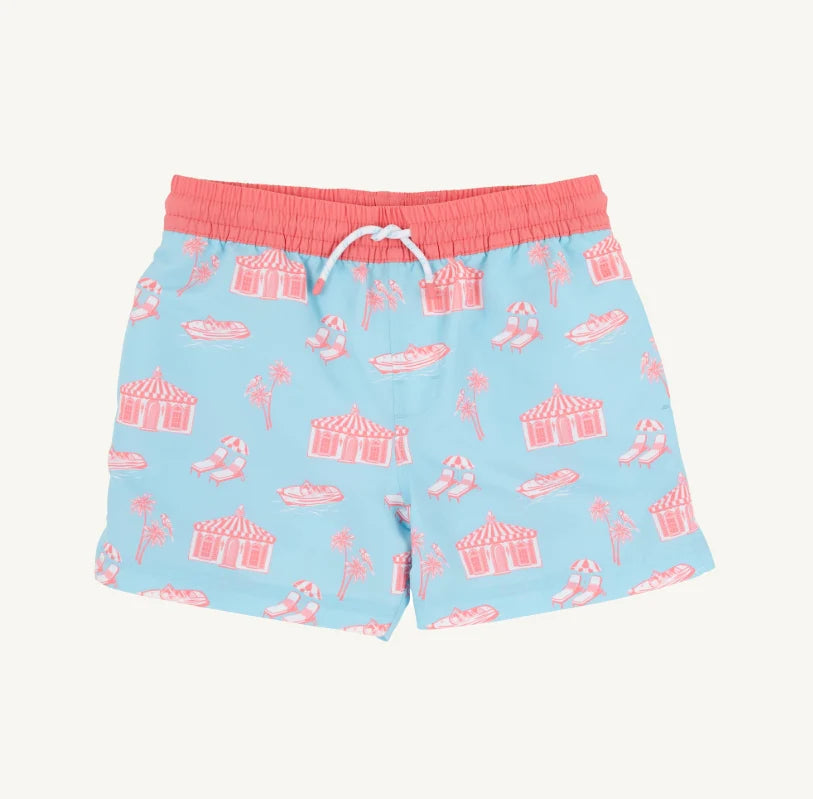 Beaufort Bonnet Tortola Swim Trunks--Parrot Cay Canopy/Parrot Cay Coral