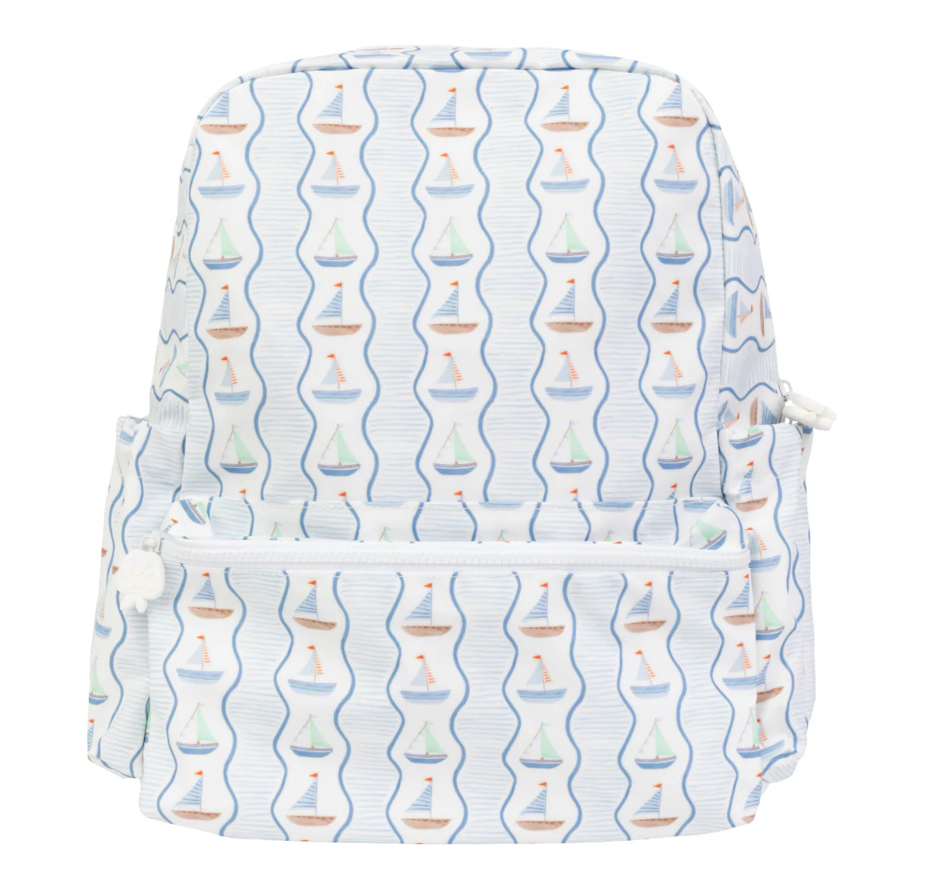 Apple of My Isla Small Backpack--Sailboats