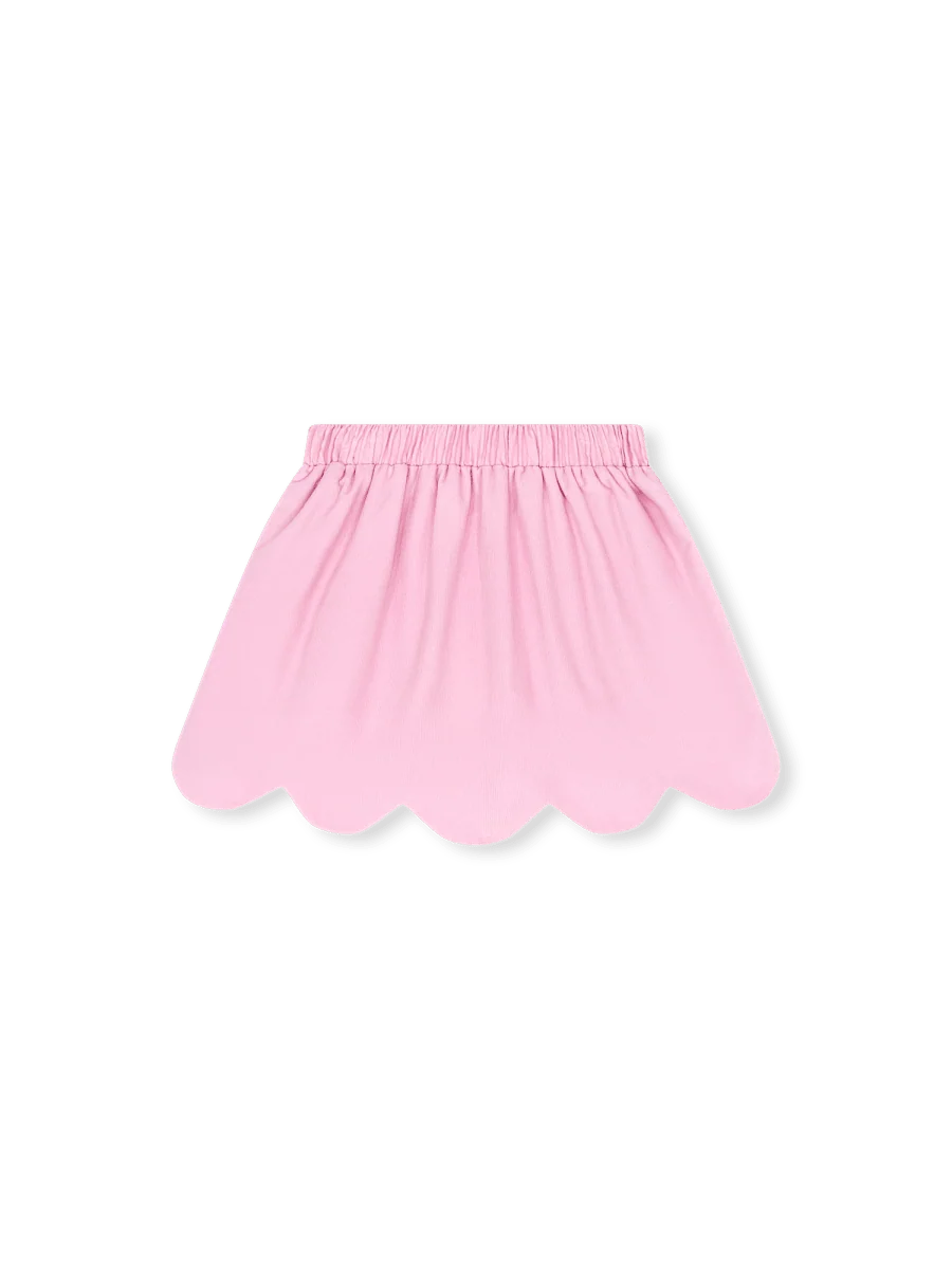 Lullaby Set Susie Scallop Skirt--High Point Pink Corduroy