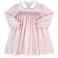 Lullaby Set, Michelle Dress Long Sleeve, Classic Pink Minigingham