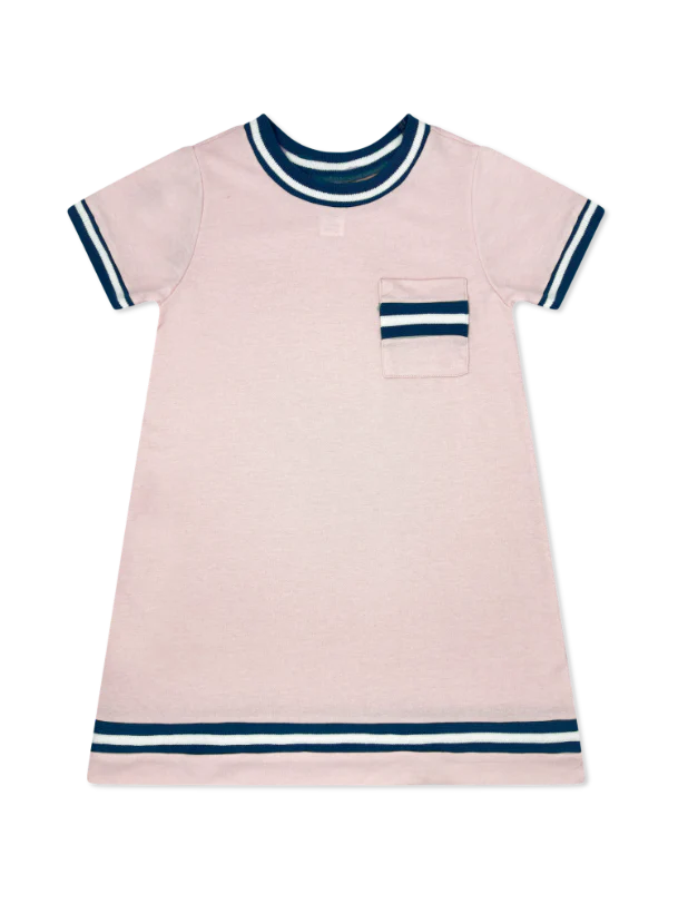 Set Athletics Landry Dress, Primrose Pink, Navy