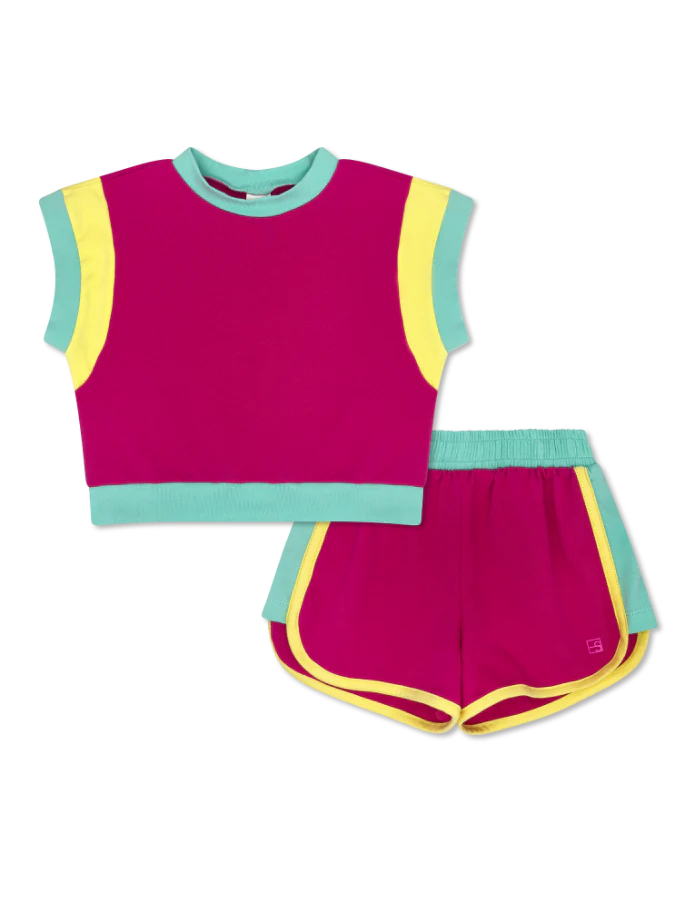 Set Athletics Ellie Everyday Set Power Pink, Totally Turquoise Sunshine Yellow