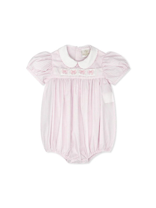 Lullaby Set Ruth Ribbon Bubble-Classic Pink Windowpane, Hearts, Bunny, Bow