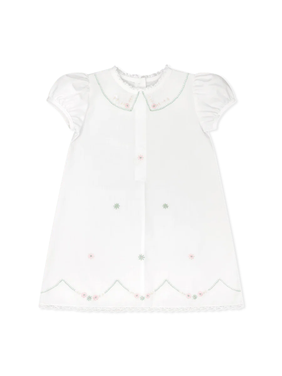 Lullaby Set Ashtyn Dress - Blessing White, Pink and Green Floral