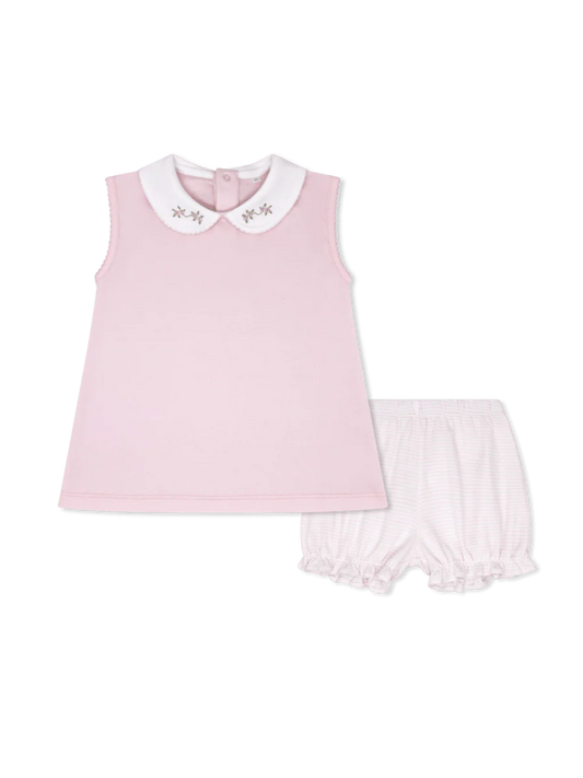 Lullaby Set Brooklyn Bloomer Set--Palmer Pink Pima