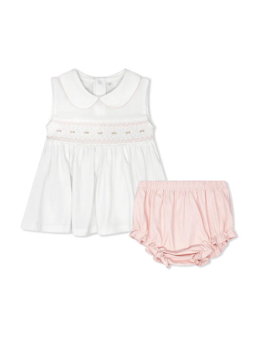 Lullaby Set Rose Diaper Set--Palmer Pink Pima, Flowers