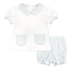 Lullaby Set Blessings Bloomer Set--Louisville Blue Ministripe