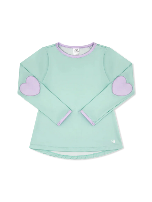 Set Fashions Kylie T Long Sleeve Cool Mint, Petal Purple