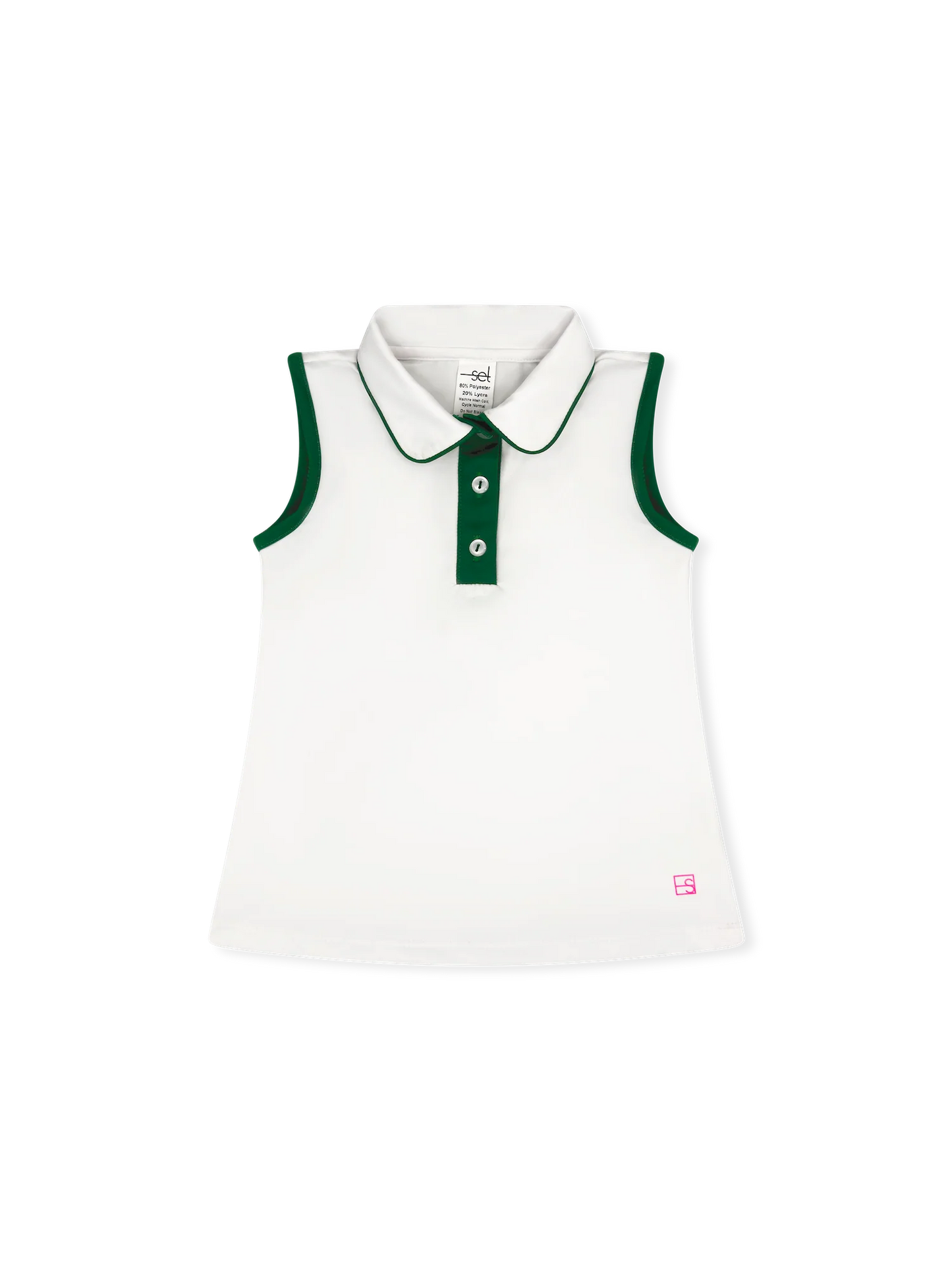 Set Athletics Gabby Tank Pure Coconut, Augusta Green