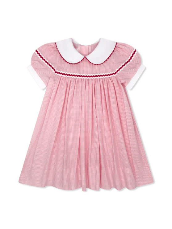 Lullaby Set Kendall Dress--Classic Pink Minigingham