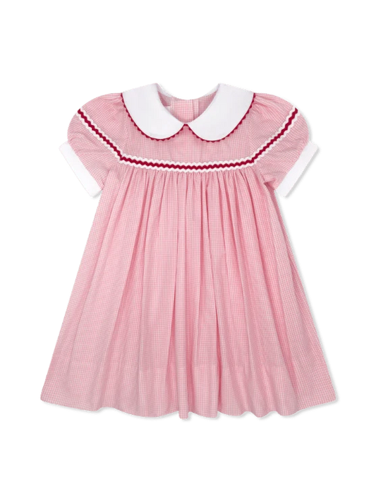 Lullaby Set Kendall Dress--Classic Pink Minigingham