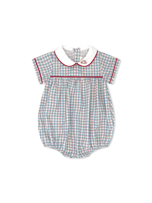 Lullaby Set Covington Bubble--Primary Plaid/Cars