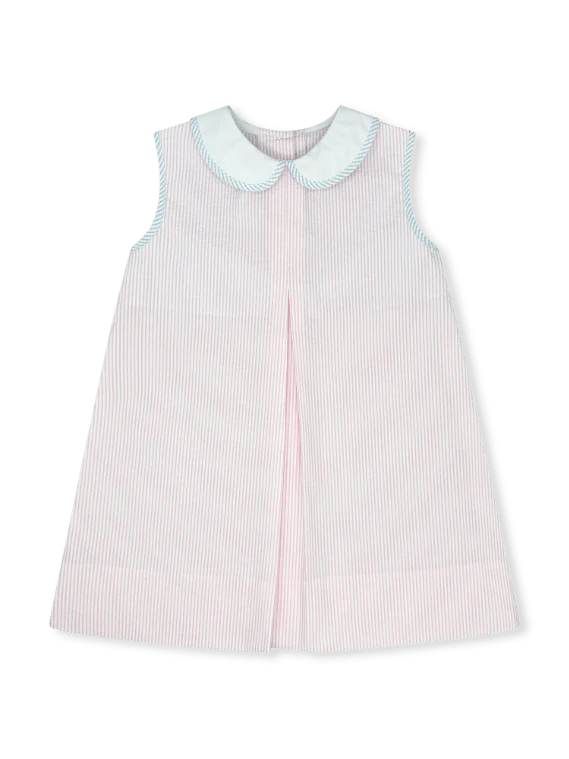Lullaby Set Caroline Dress--Simply Pink Seersucker, Blue Seersucker