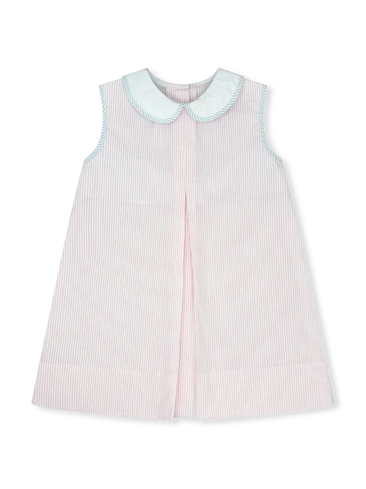 Lullaby Set Caroline Dress--Simply Pink Seersucker, Blue Seersucker