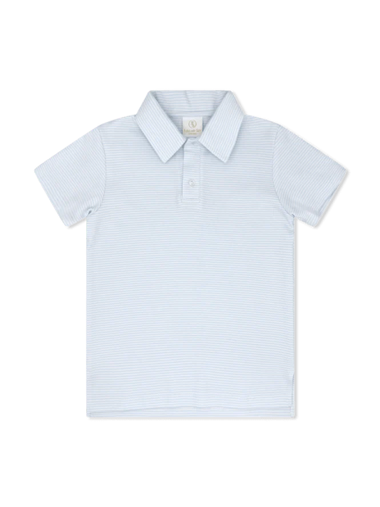 Lullaby Set Parker Polo--Louisville Light Blue Ministripe