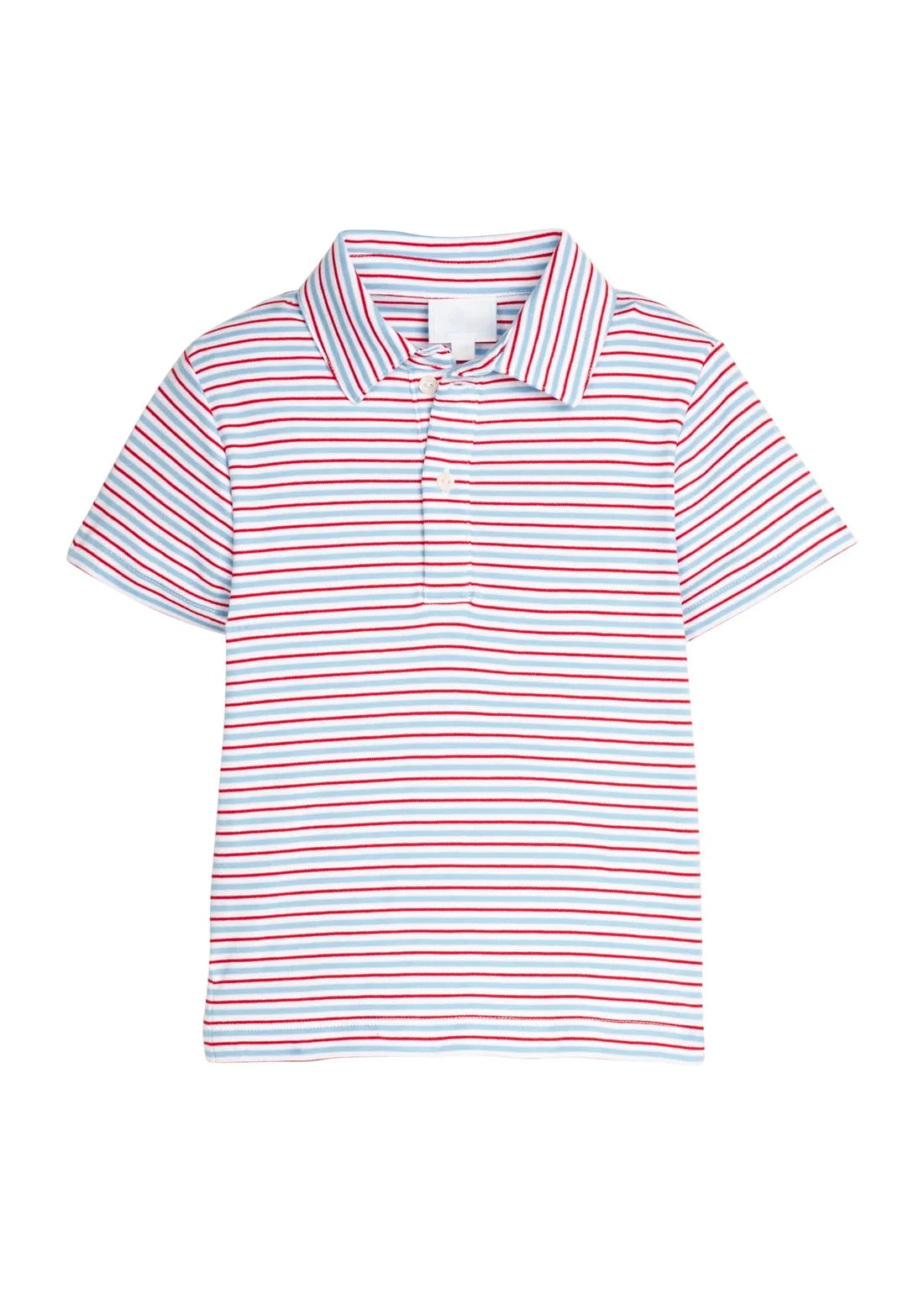 Little English Short Sleeve Polo - Primary Stripe