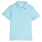Little English Short Sleeve Polo--Sky
