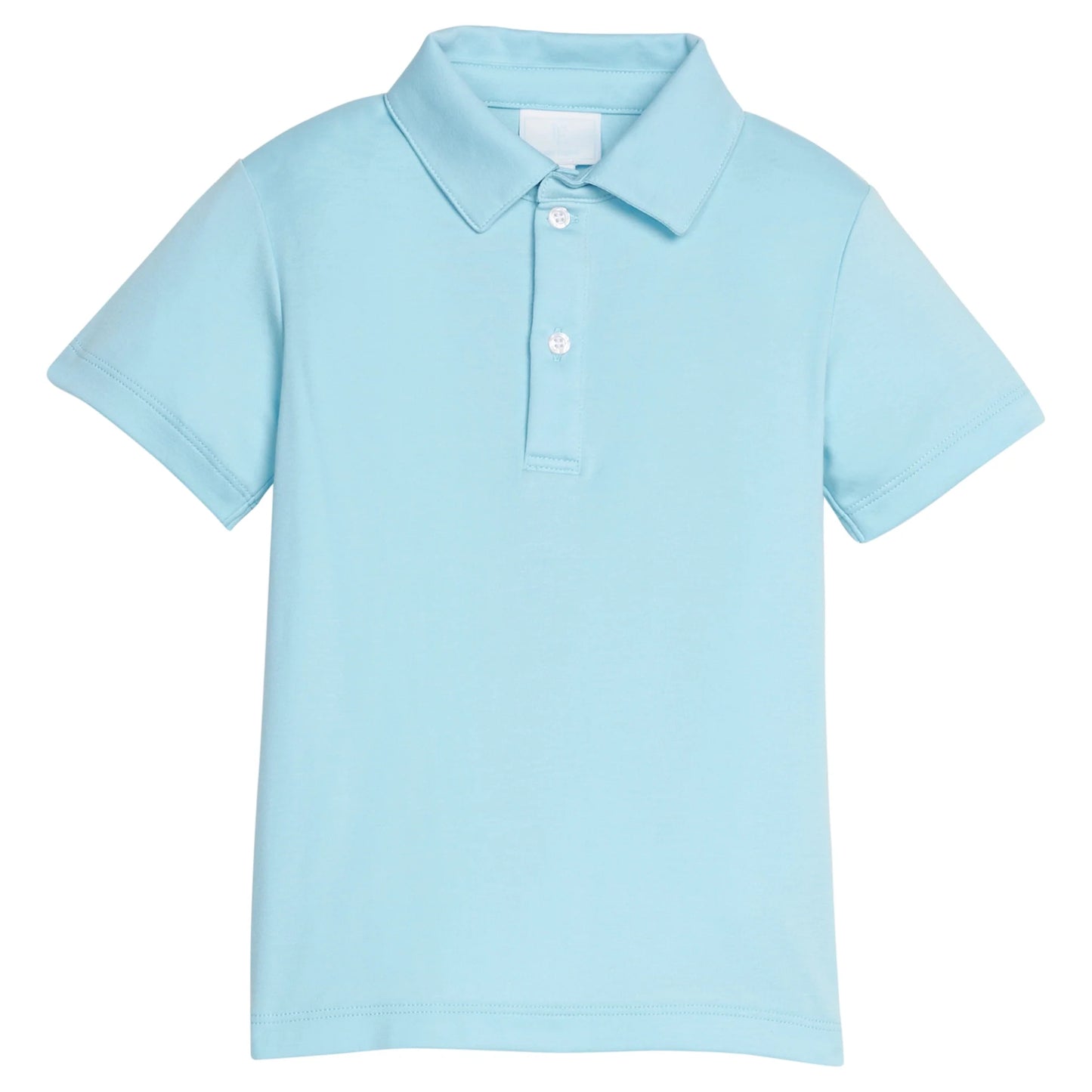 Little English Short Sleeve Polo--Sky