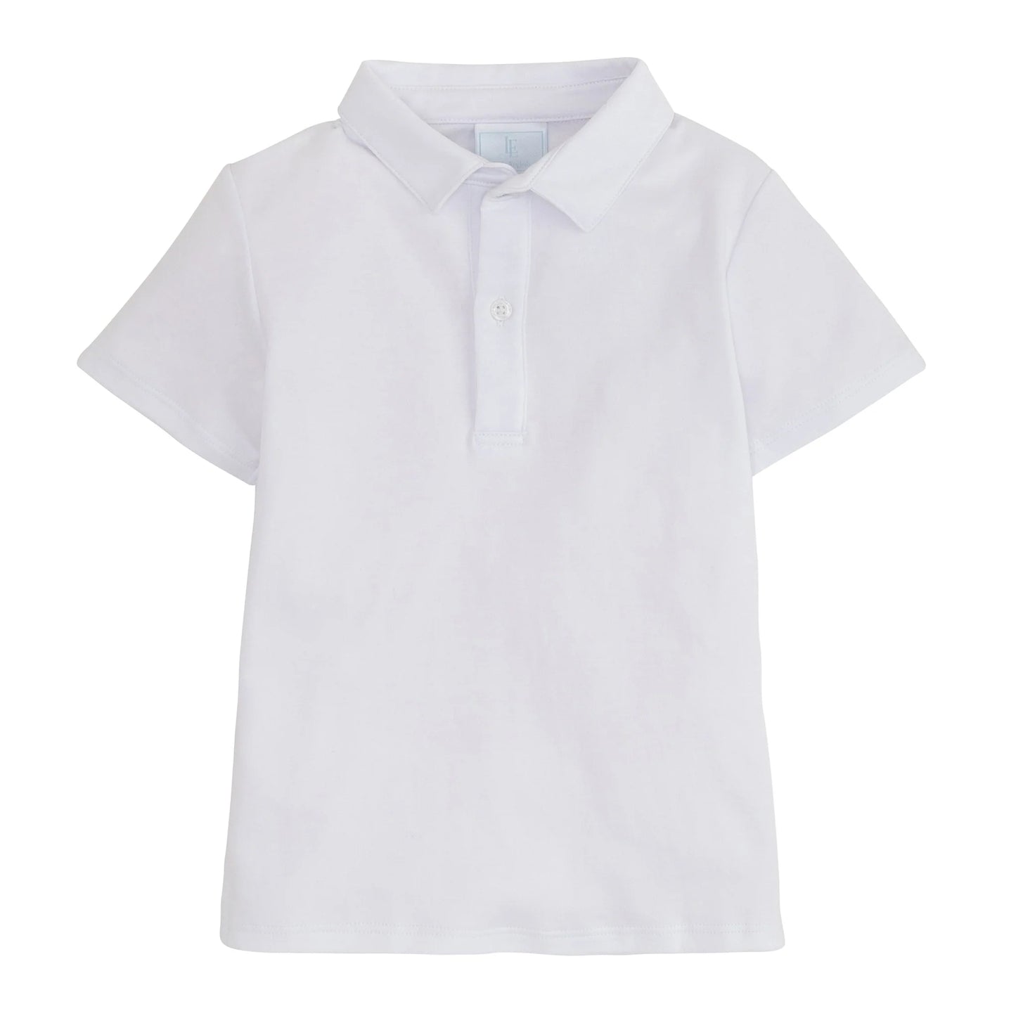 Little English Short Sleeve Polo--White