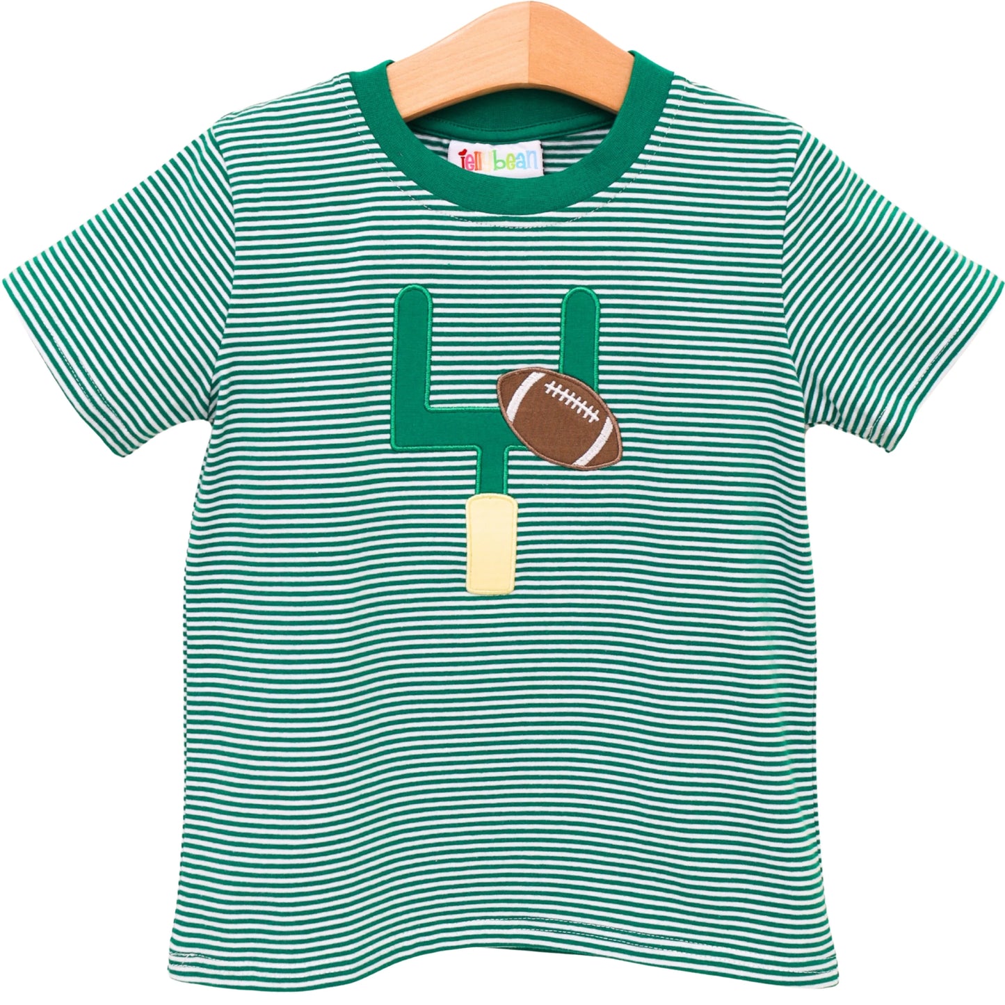 Jellybean Down, Set, Hut Shirt--Green Stripe