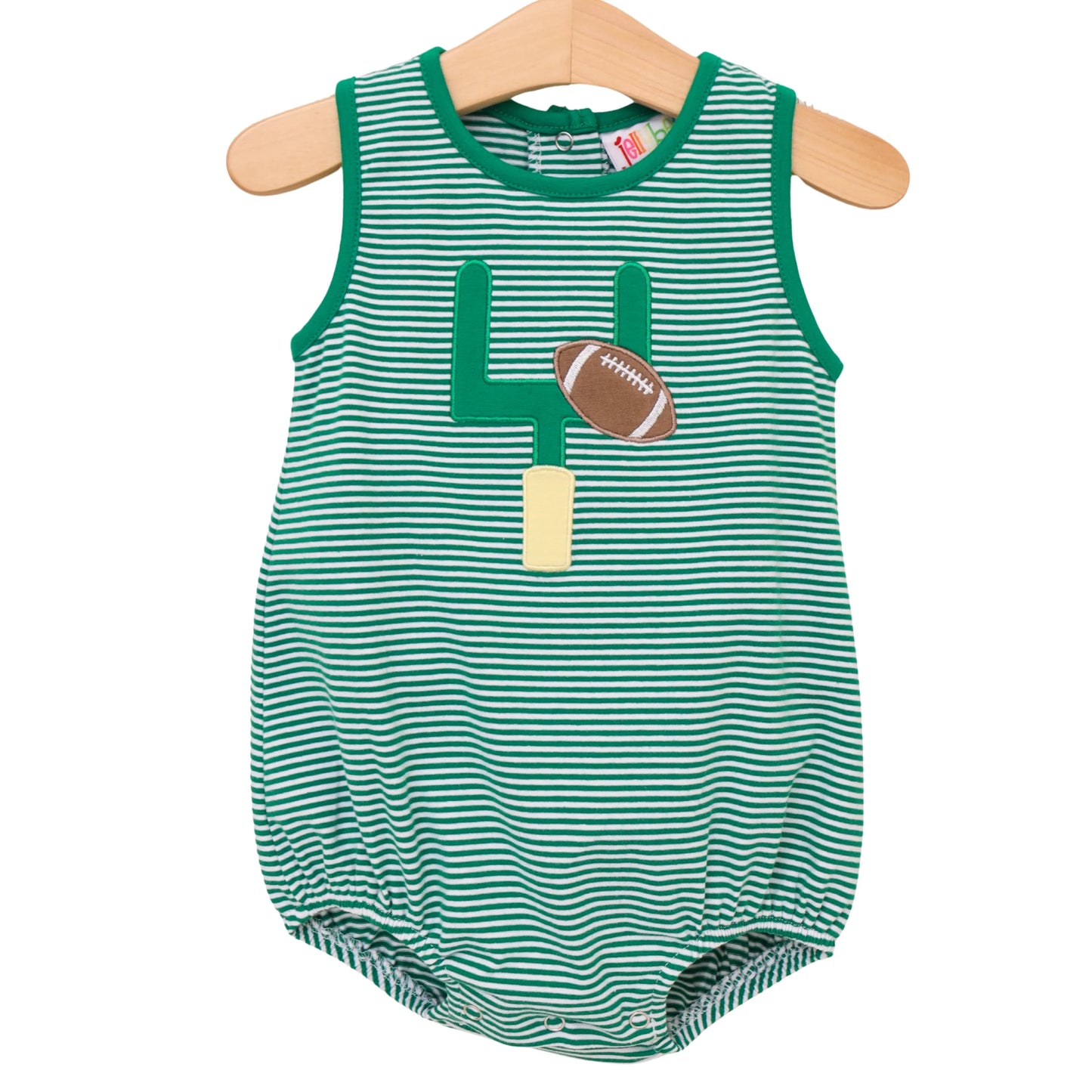 Jellybean Down, Set, Hut Bubble--Green Stripe