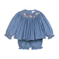 Little English Smocked Bishop Bloomer Set--Flying Mallard