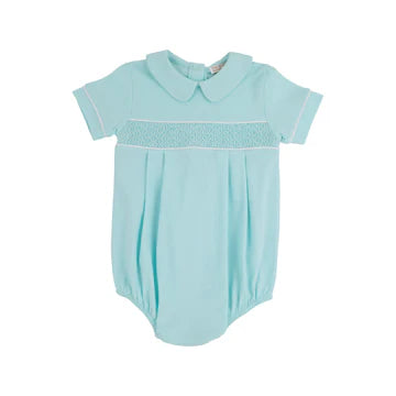 Beaufort Bonnet Smocked Bradford Bubble-Edisto Egg Blue Worth Avenue White