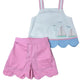 Whimsy Bay St Johns Sailboat Applique Short Set