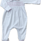Magnolia Baby Lizzie and Landon's Smocked Collared Footie Pink