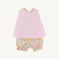 Beaufort Bonnet Betsey Bow Back Set--Boca Grande Begonia/Hamptons Hot Pink Pique Stripe