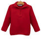 Trotter Street 1/4 Zip Quilted Pullover--Red