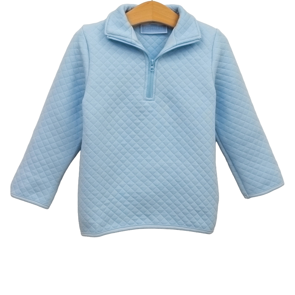 Trotter Street 1/4 Zip Quilted Pullover--Blue