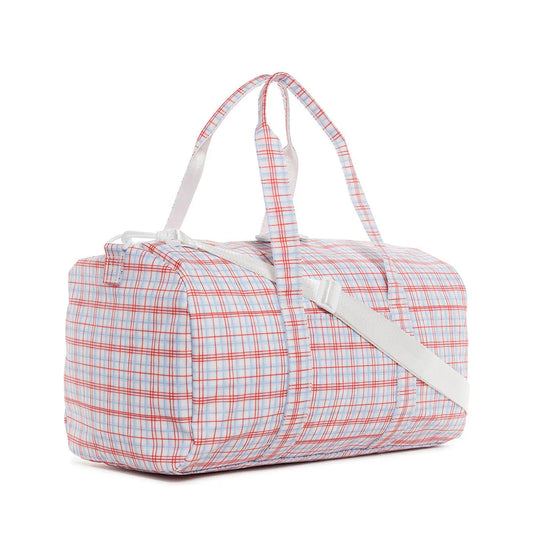 TRVL Design Weekender Duffel Bag Classic Plaid Red
