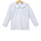 Trotter Street Boys Peter Pan Collar Long Sleeve Shirt--White