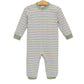 Trotter Street Miller Romper--Pine Cone Stripe